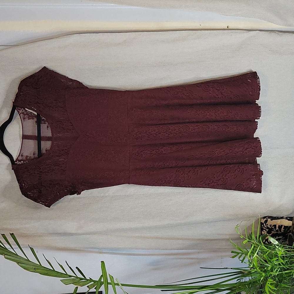 Burgundy  Mini dress